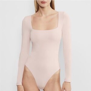 Babaton squareneck ls bodysuit M blush pink?